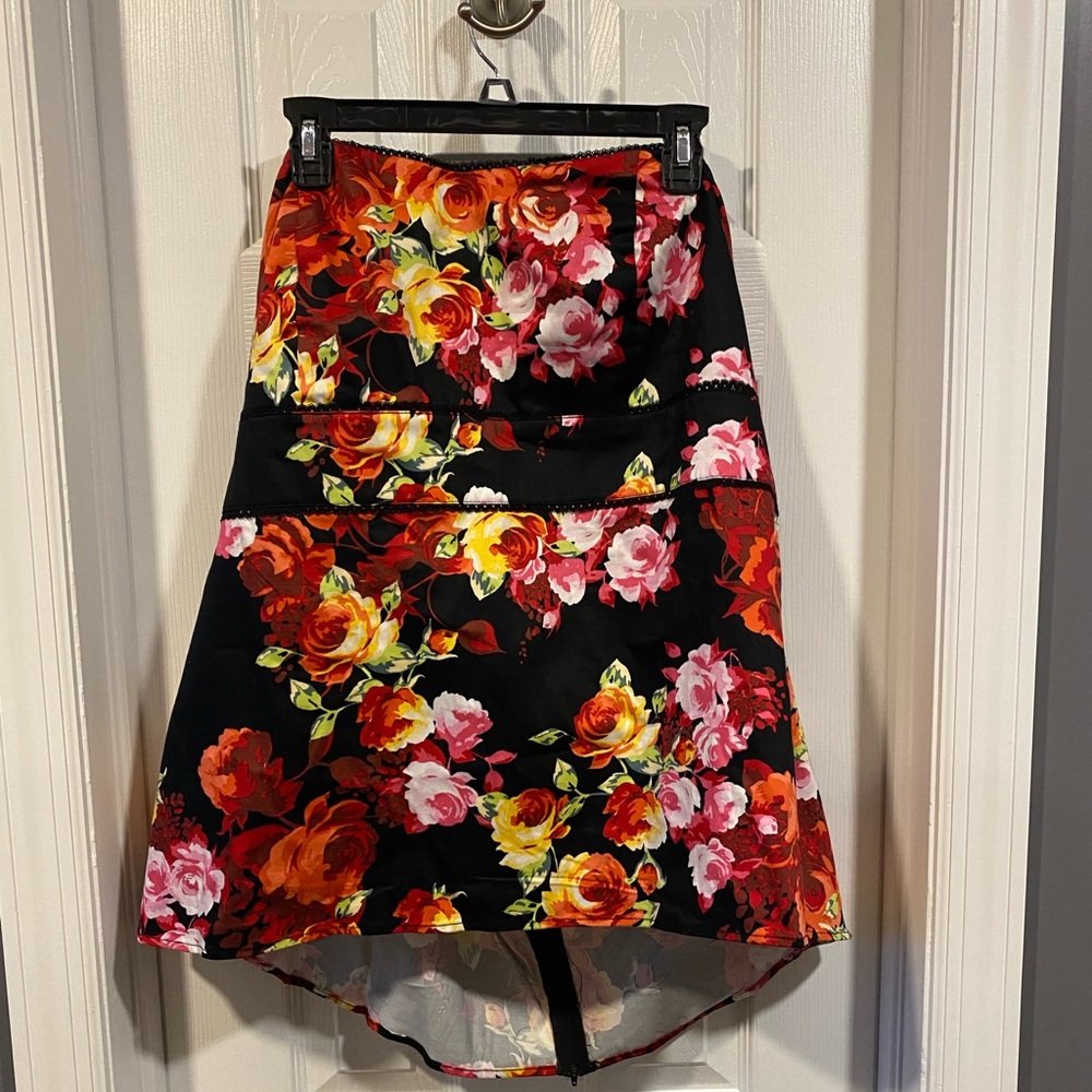 Torrid Peplum Floral Strapless Top